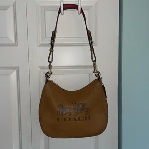 Coach tan leather purse